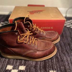 Red Wing Shoes Brown Leather Boots